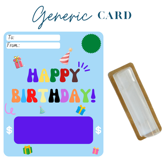 Retro Birthday Money holder greeting card
