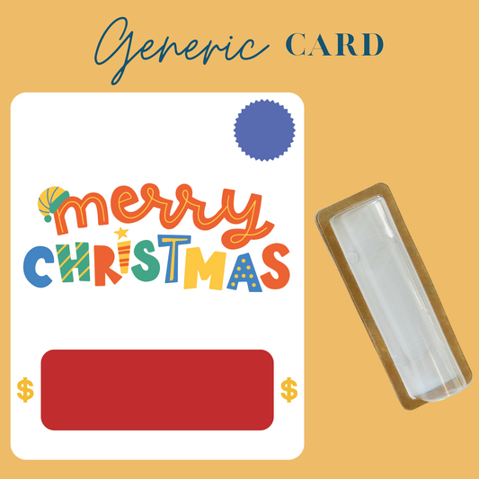 Festive Merry Christmas Money holder greeting card