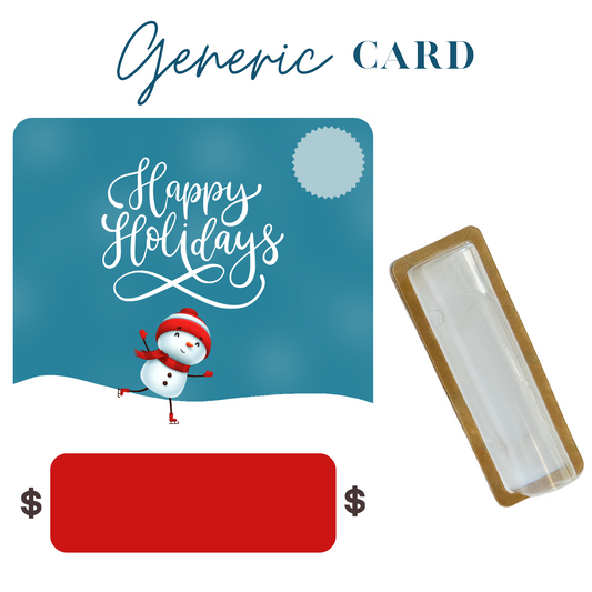 Skiing Happy Holidays Money holder greeting card