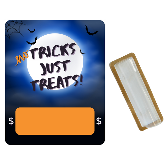 No tricks, just treats! Halloween Money holder greeting cards
