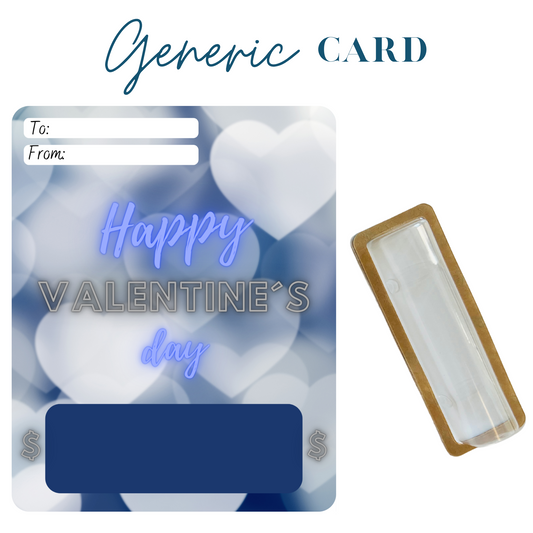 Neon Blue Valentine Money holder greeting card
