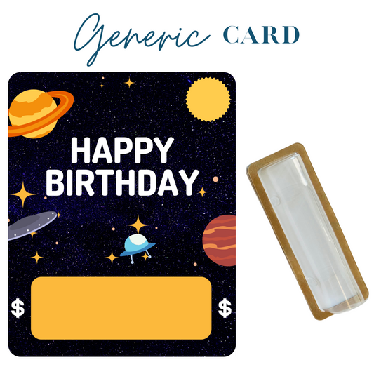 Space Birthday Money holder greeting card