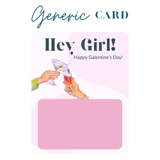 Hey Girl! Galentine Gift Card holder greeting card