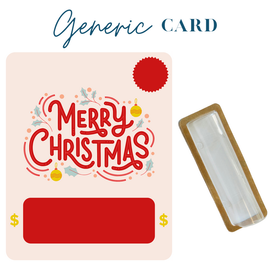 Red Merry Christmas Money holder greeting card