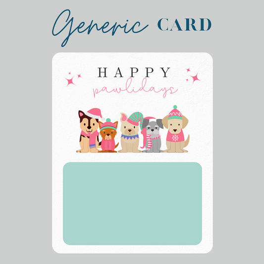 Happy Pawlidays Gift Card holder greeting card