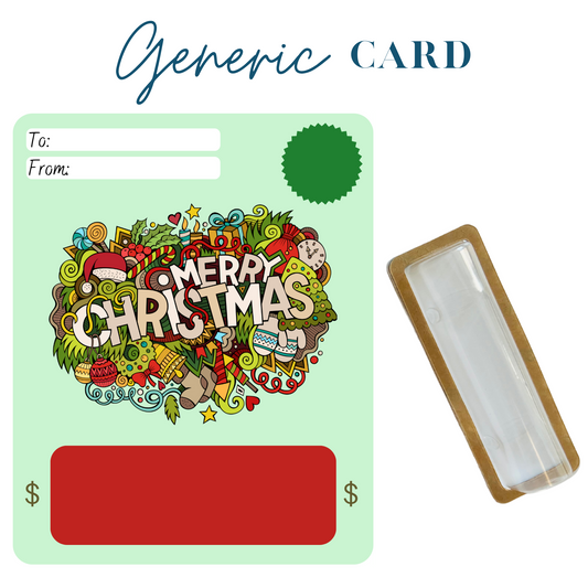 Green Merry Christmas Money holder greeting card