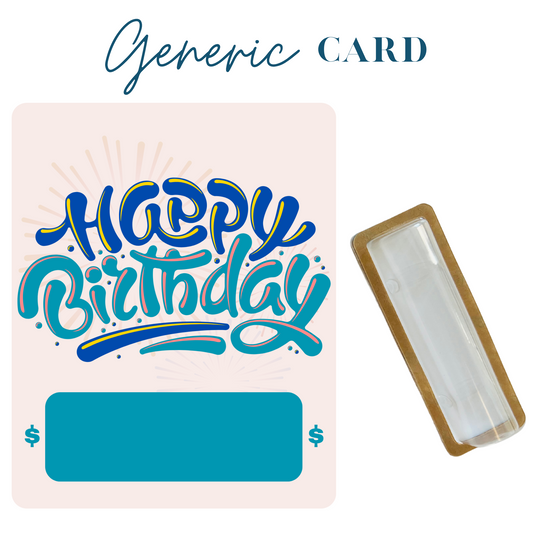 Bubble Birthday Money holder greeting card