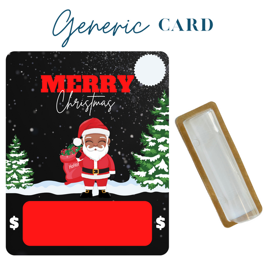 Snowy Eve Santa Merry Christmas Money holder greeting card