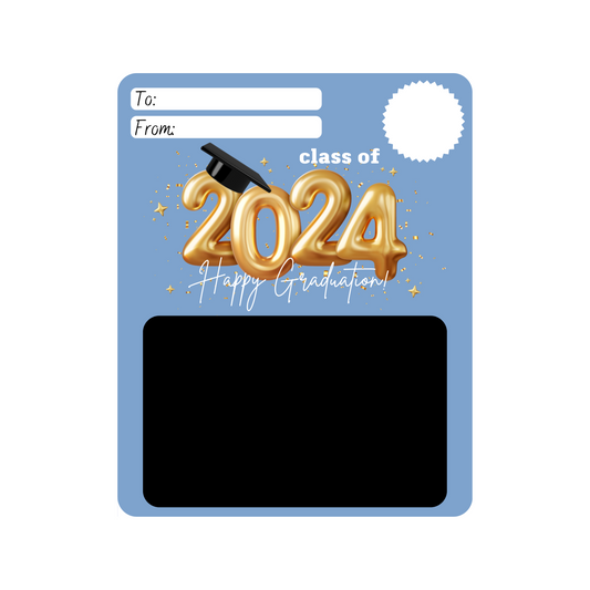 GENERIC - Light Blue Graduation Gift Card Holder Card