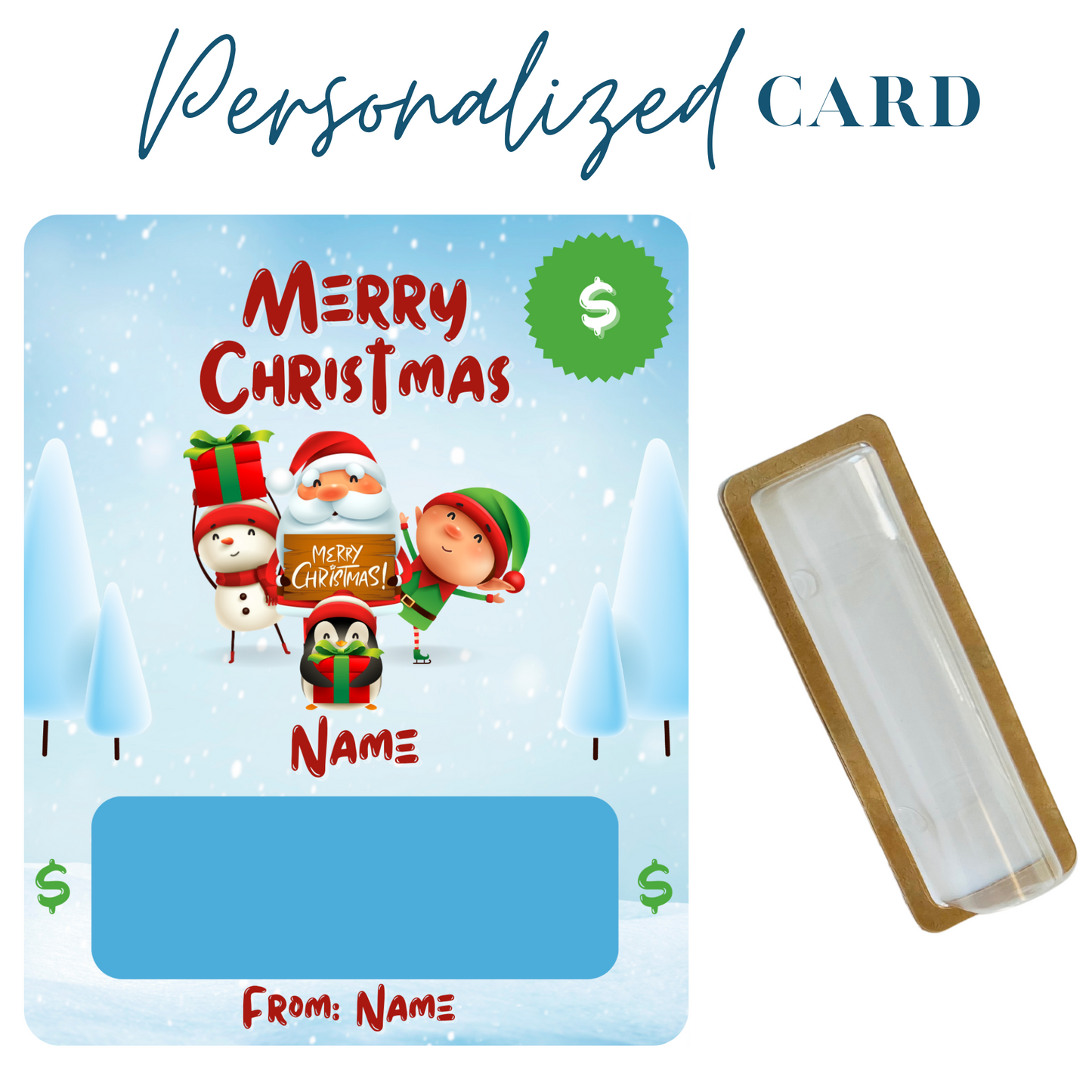 Snowy Christmas Money holder greeting card