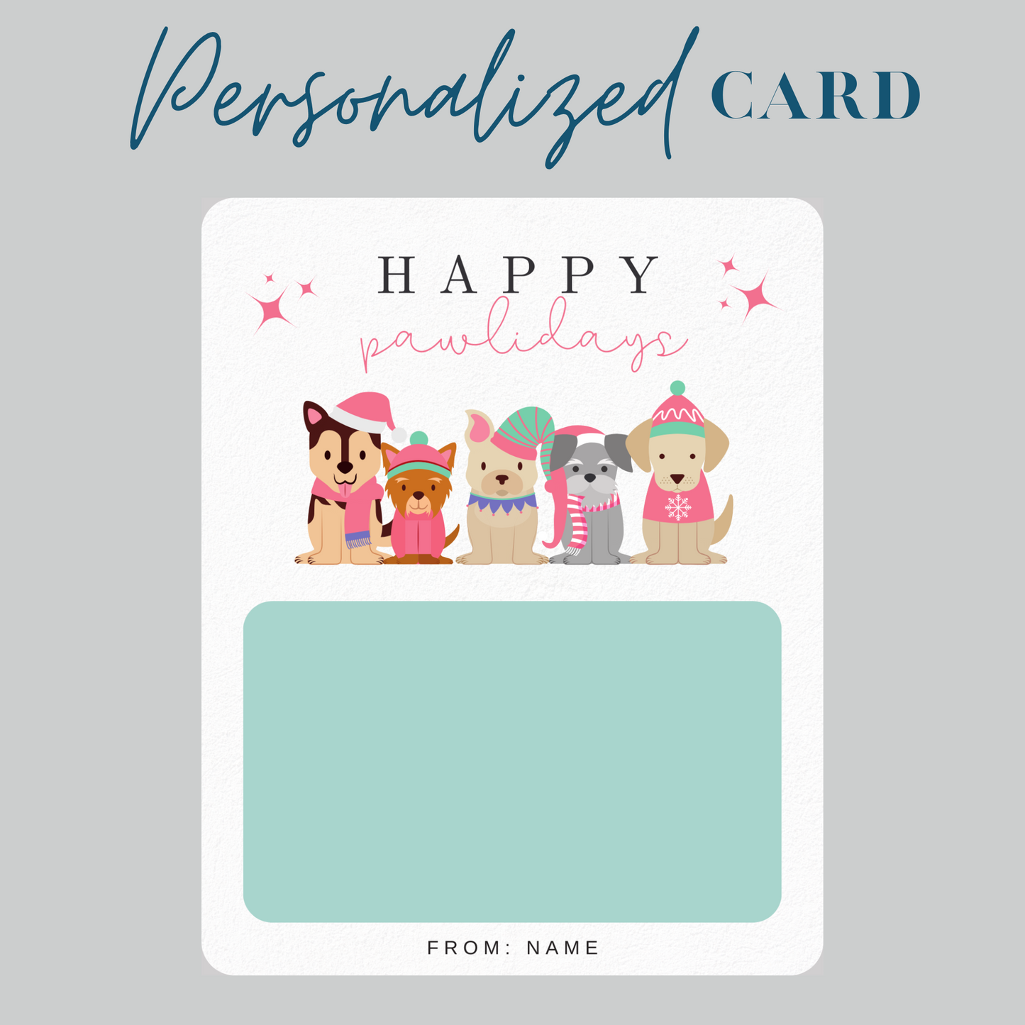 Happy Pawlidays Gift Card holder greeting card