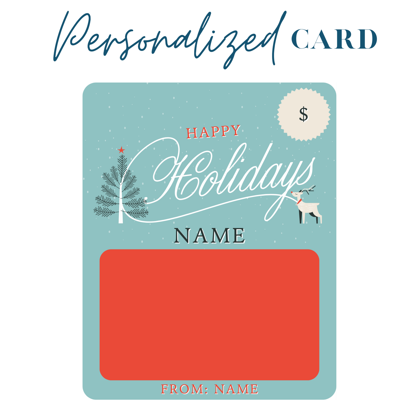 Happy Holidays Dear Gift Card holder greeting card