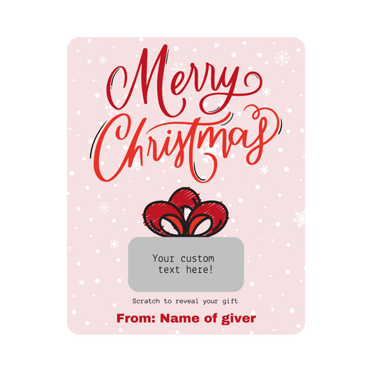 Red Merry Christmas Scratch Greeting Card
