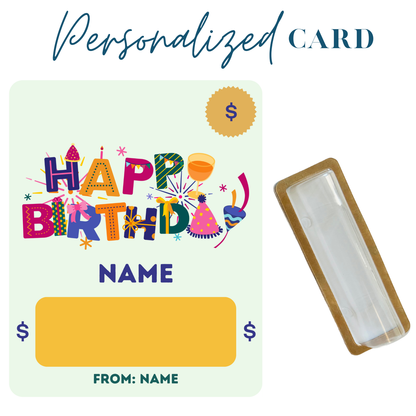 Fireworks Birthday Money holder greeting card