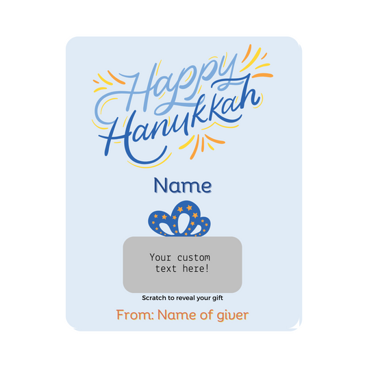 Happy Hanukkah Scratch Greeting Card