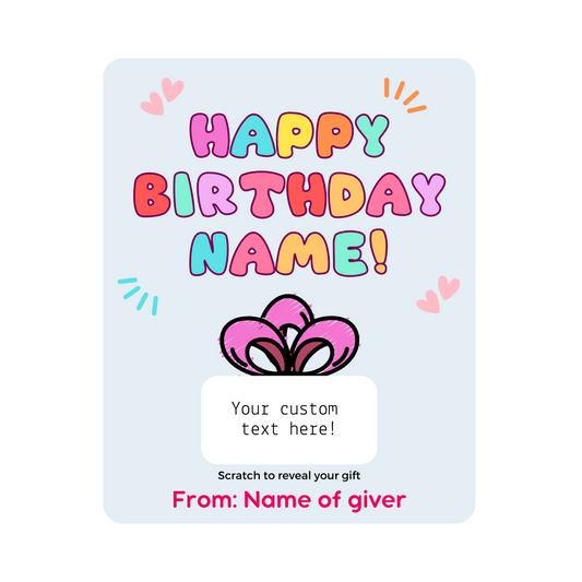 Bubble Birthday Scratch Greeting Card