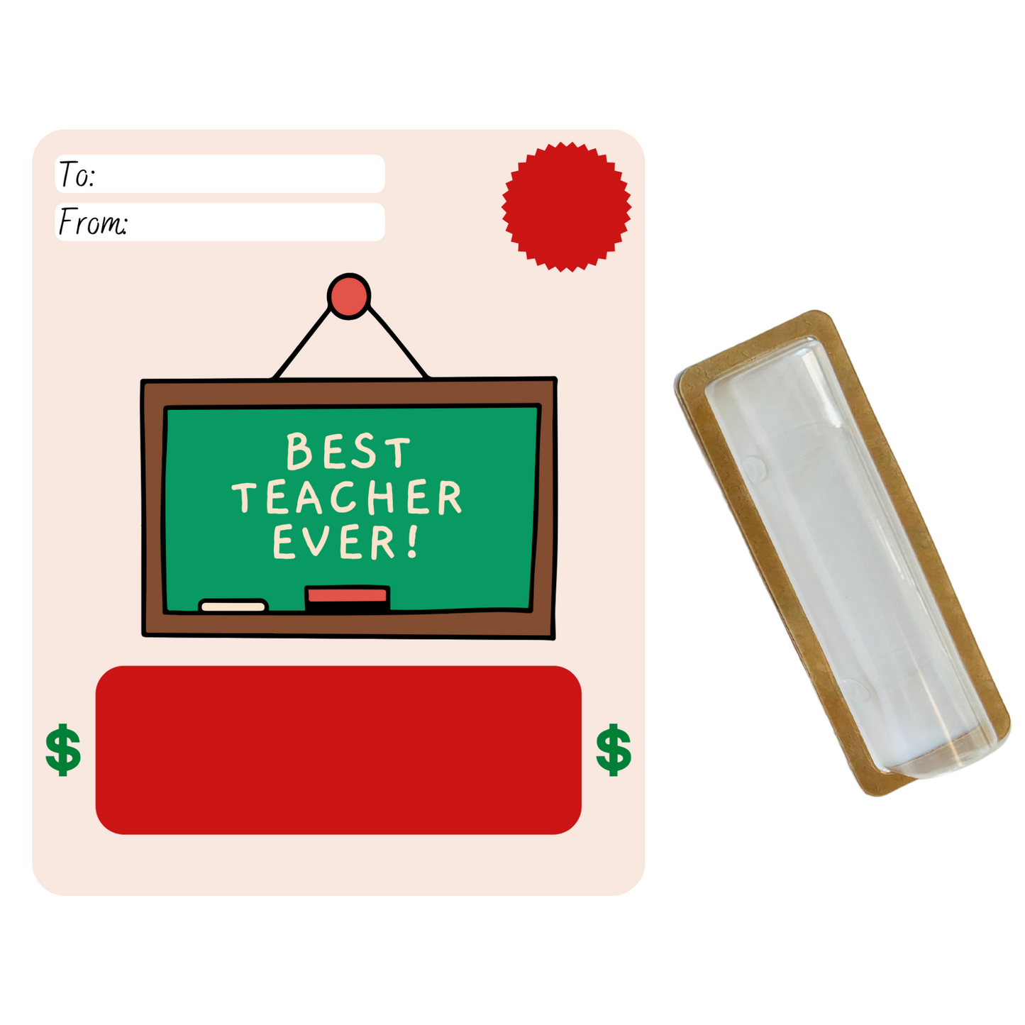Best Teacher - Generic Money Holder Card