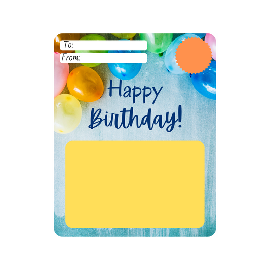 Birthday Balloon Gift Card holder greeting card