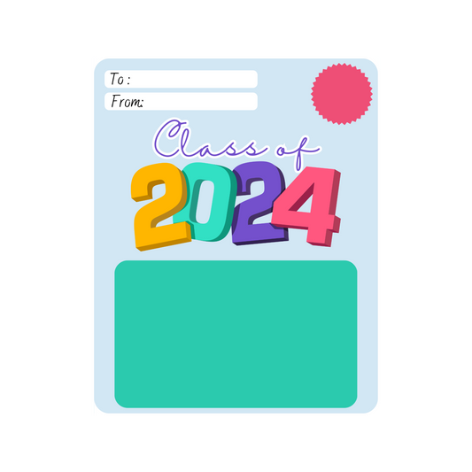 GENERIC - Colorful Class of 2024 Graduation Gift Card Holder Card