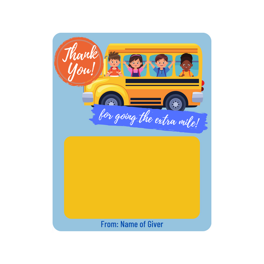 PERSONALIZED - Bus Driver Appreciation Gift Card Holder