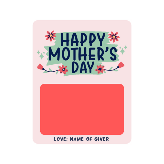 Personalized Happy Mother's Day Flowers Gift Card holder greeting card
