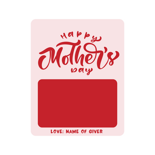 Personalized Red & Pink Mother's Day Gift Card holder greeting card