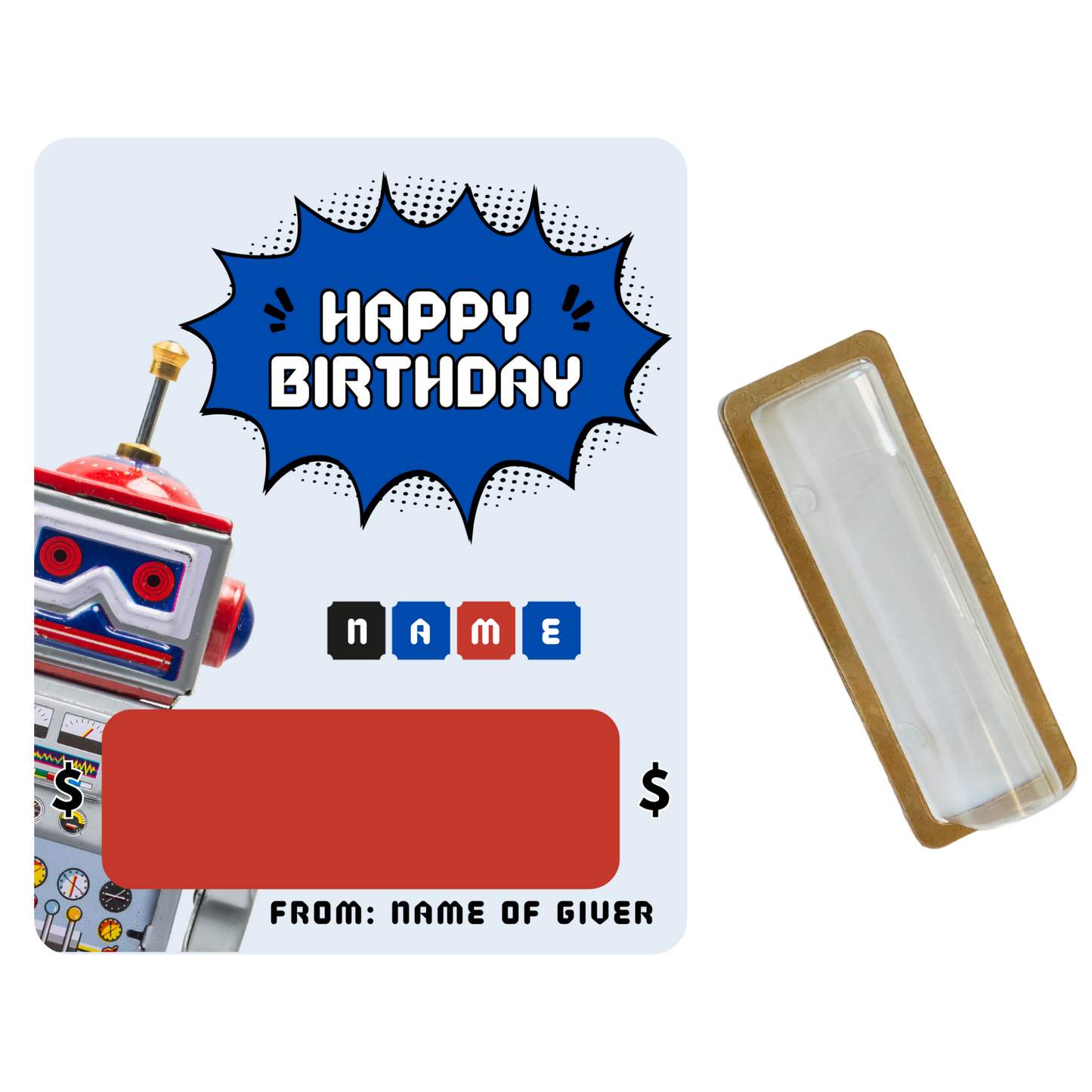 Robotics - Personalized Money holder card