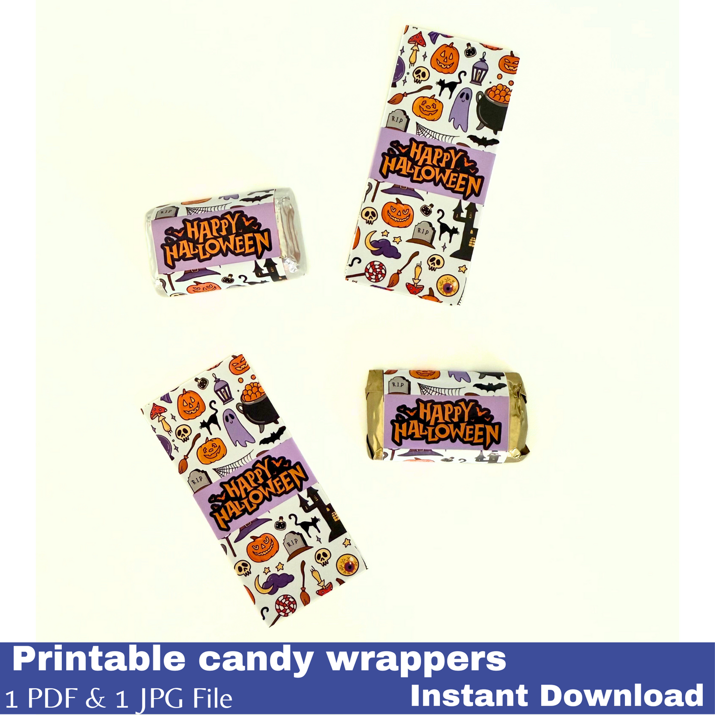 Halloween Hershey Miniature Candy Wrappers