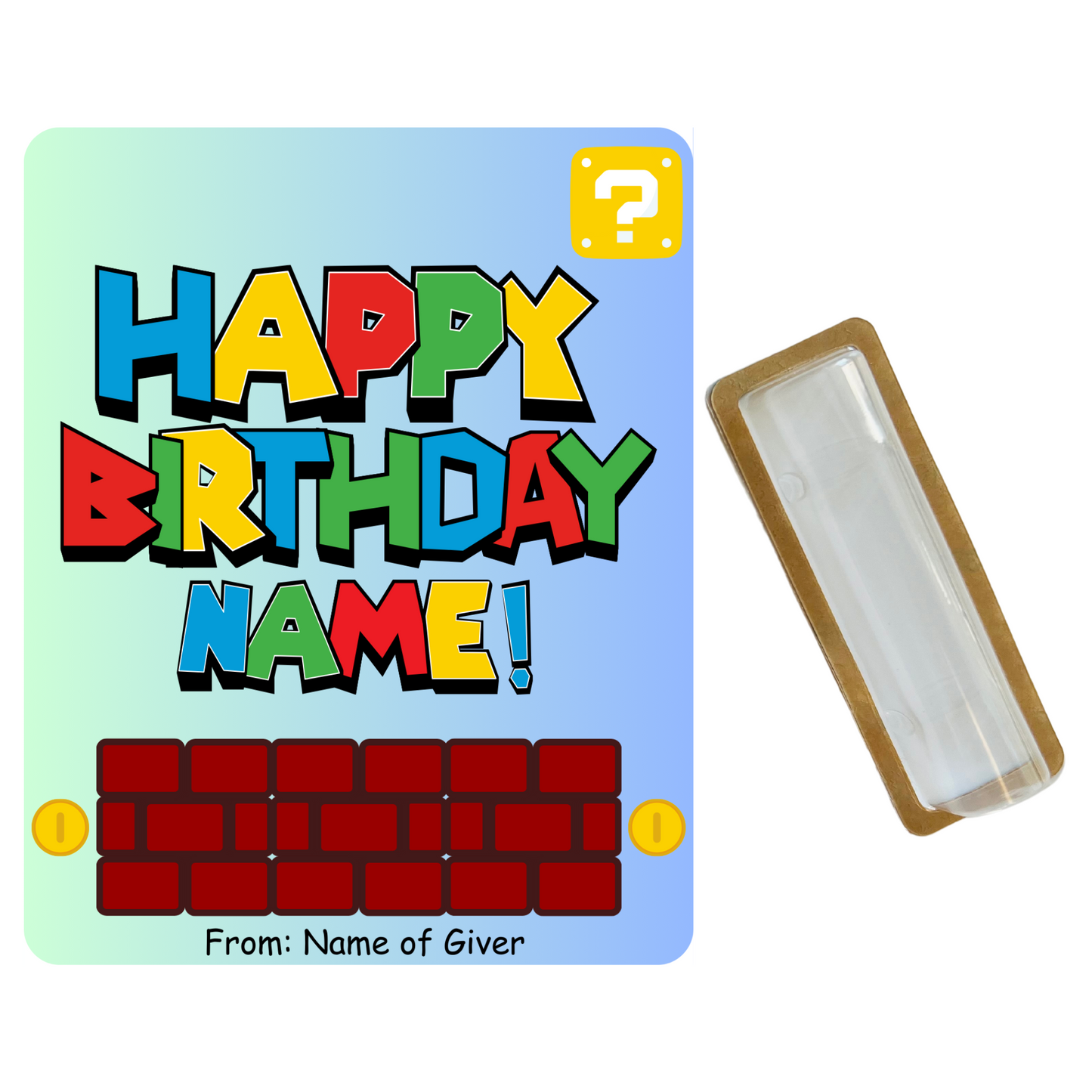 Mario Inspired - Personalized Money holder card