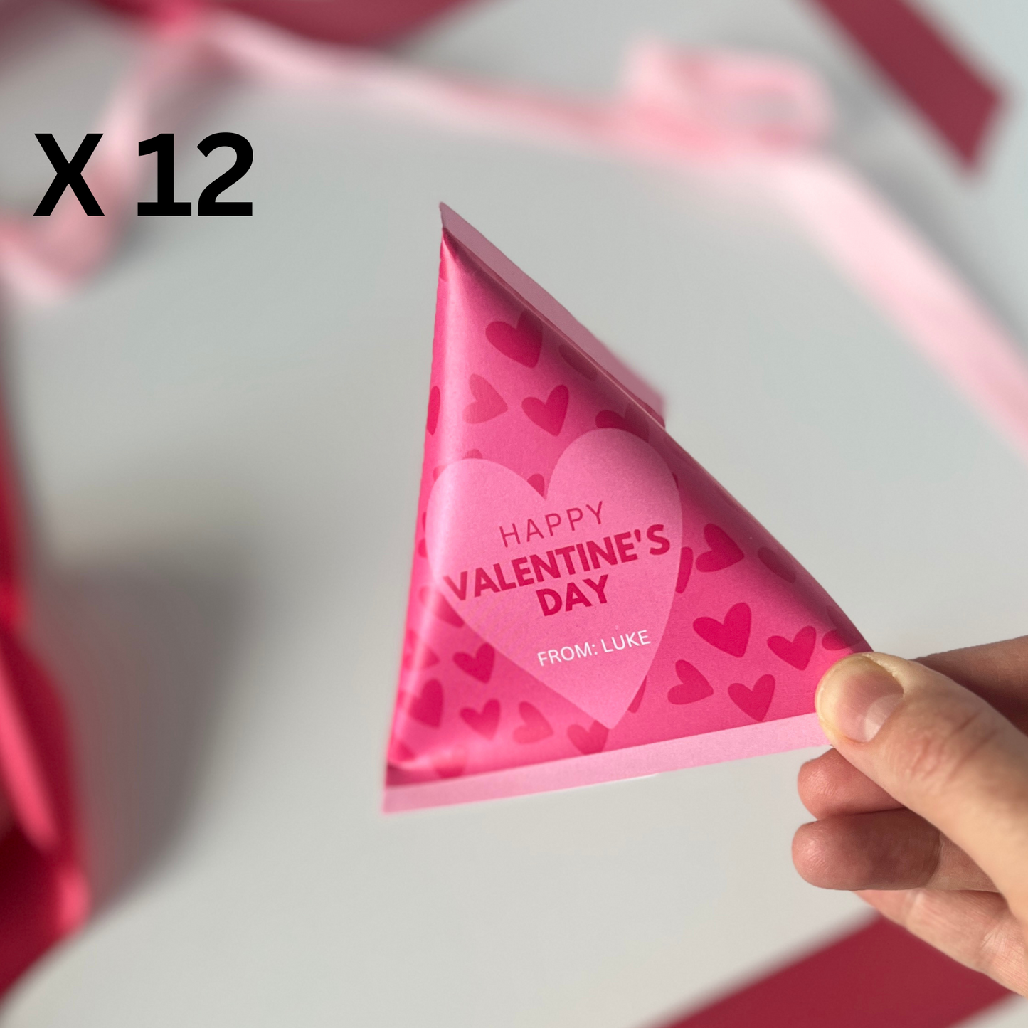 Valentine's Day Triangular Party Packs (12 units) - UNFILLED