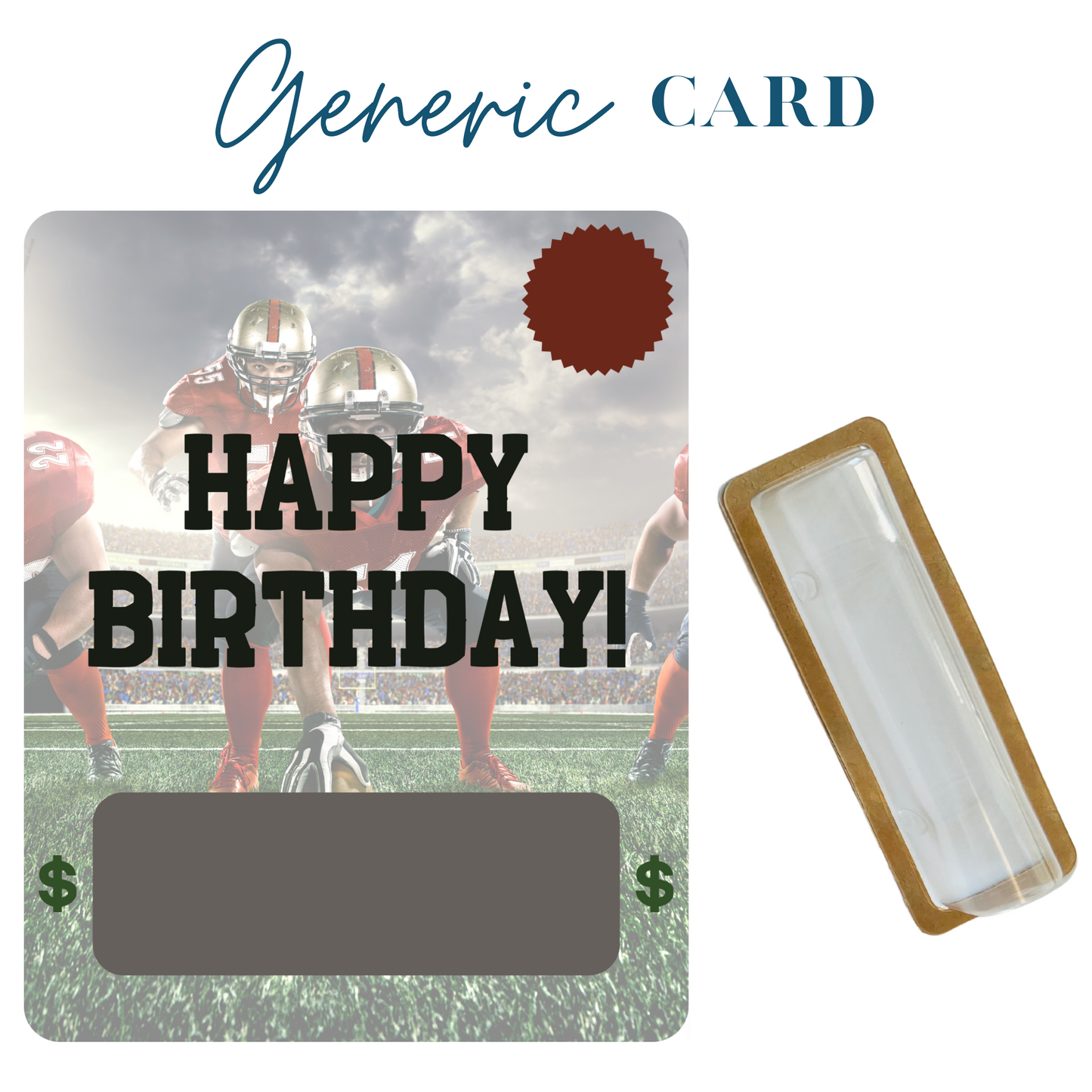 Football Birthday Money holder greeting card