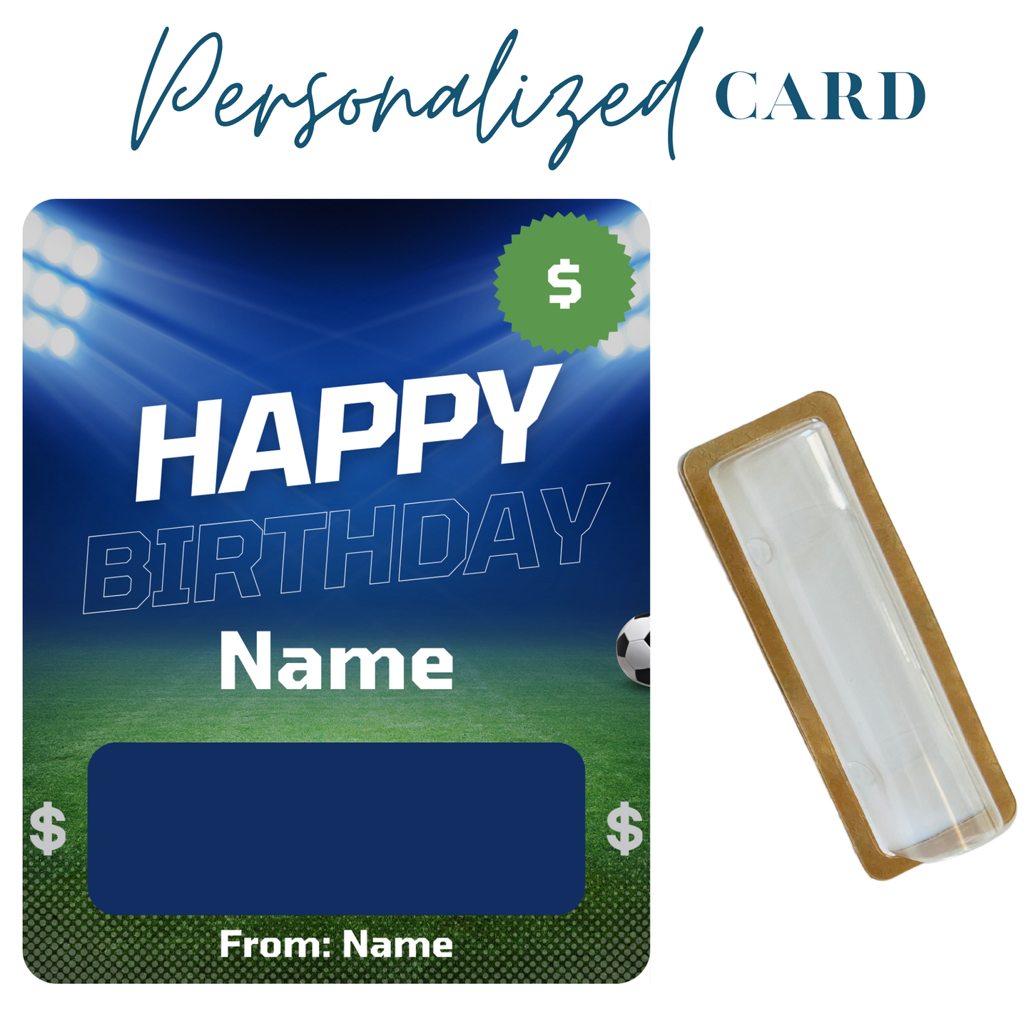 Soccer Birthday Money holder greeting card