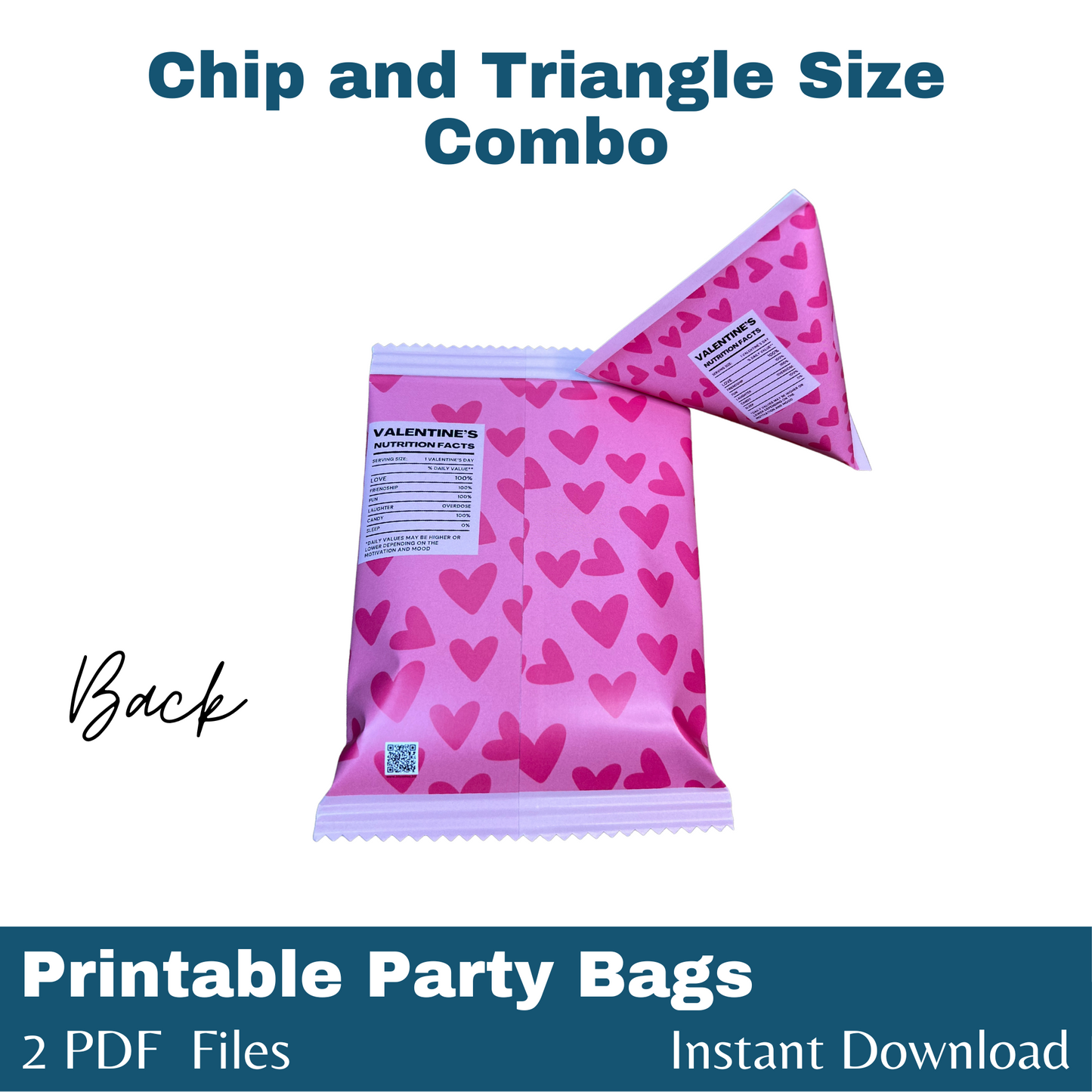 Personalized Pink Valentine's Party Bag Combo