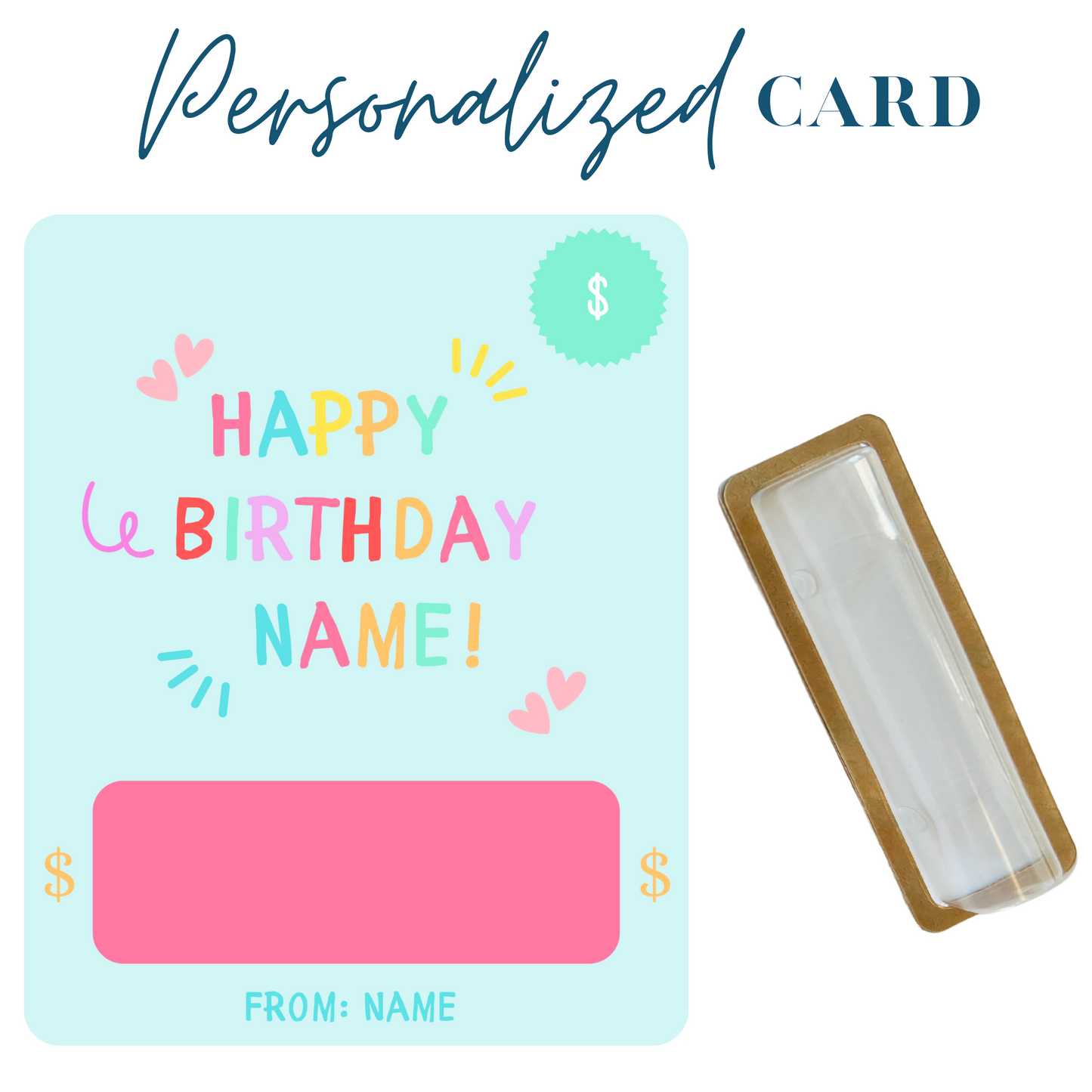 Pastel Birthday Money holder greeting card