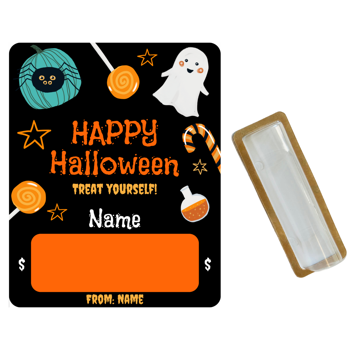 Treat Yourself! Halloween Money holder greeting cards