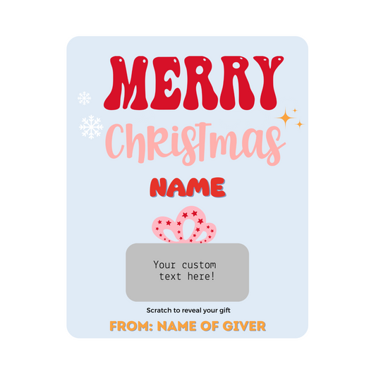 Bubble Merry Christmas Scratch Greeting Card