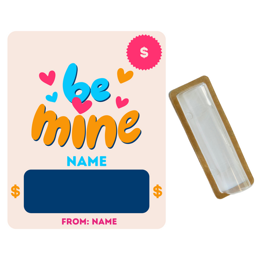 Personalized Be Mine Money Holder Card