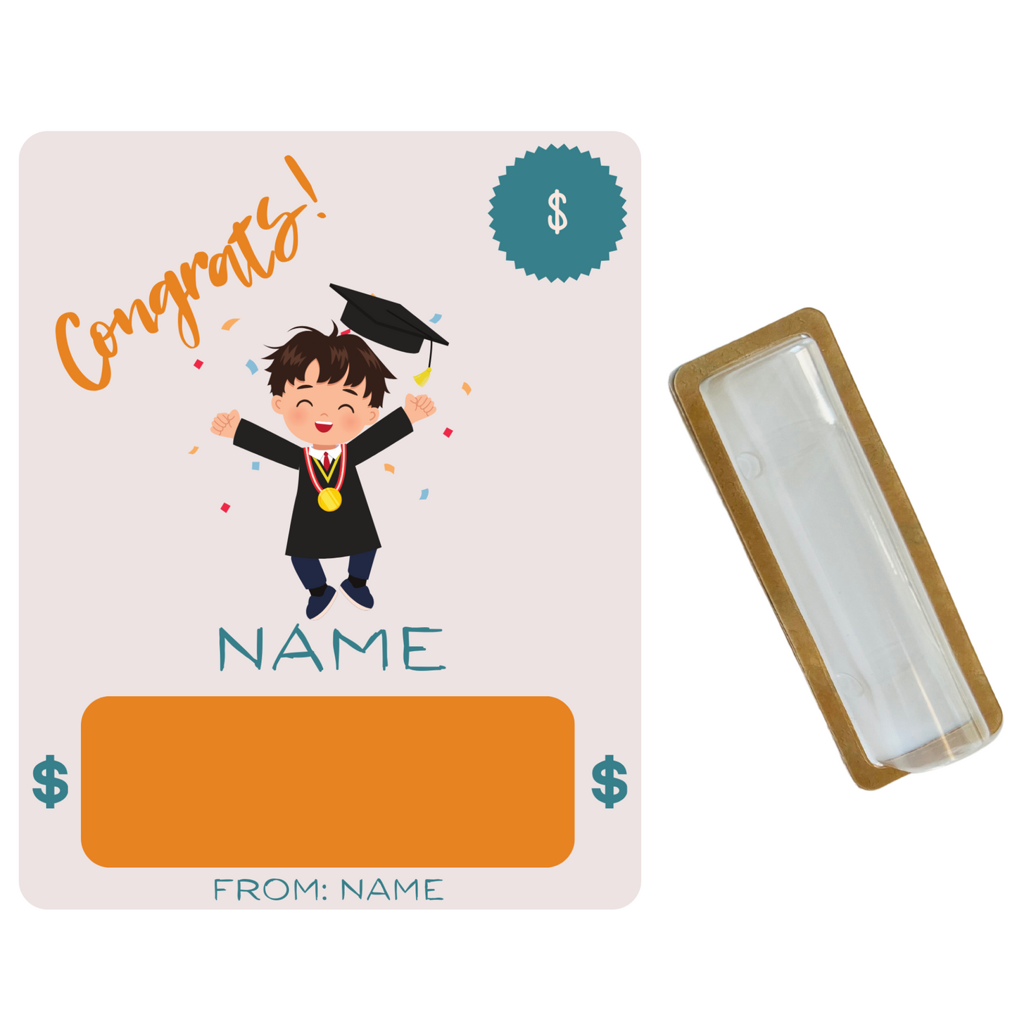 Boy 2 Graduation Money holder card