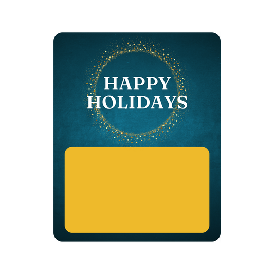 Gold Happy Holidays Gift Card holder greeting card