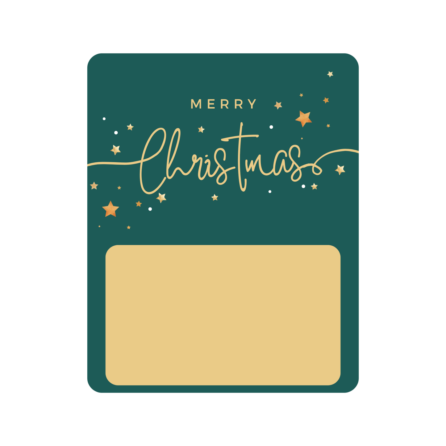 Green & Gold Christmas Gift Card holder greeting card