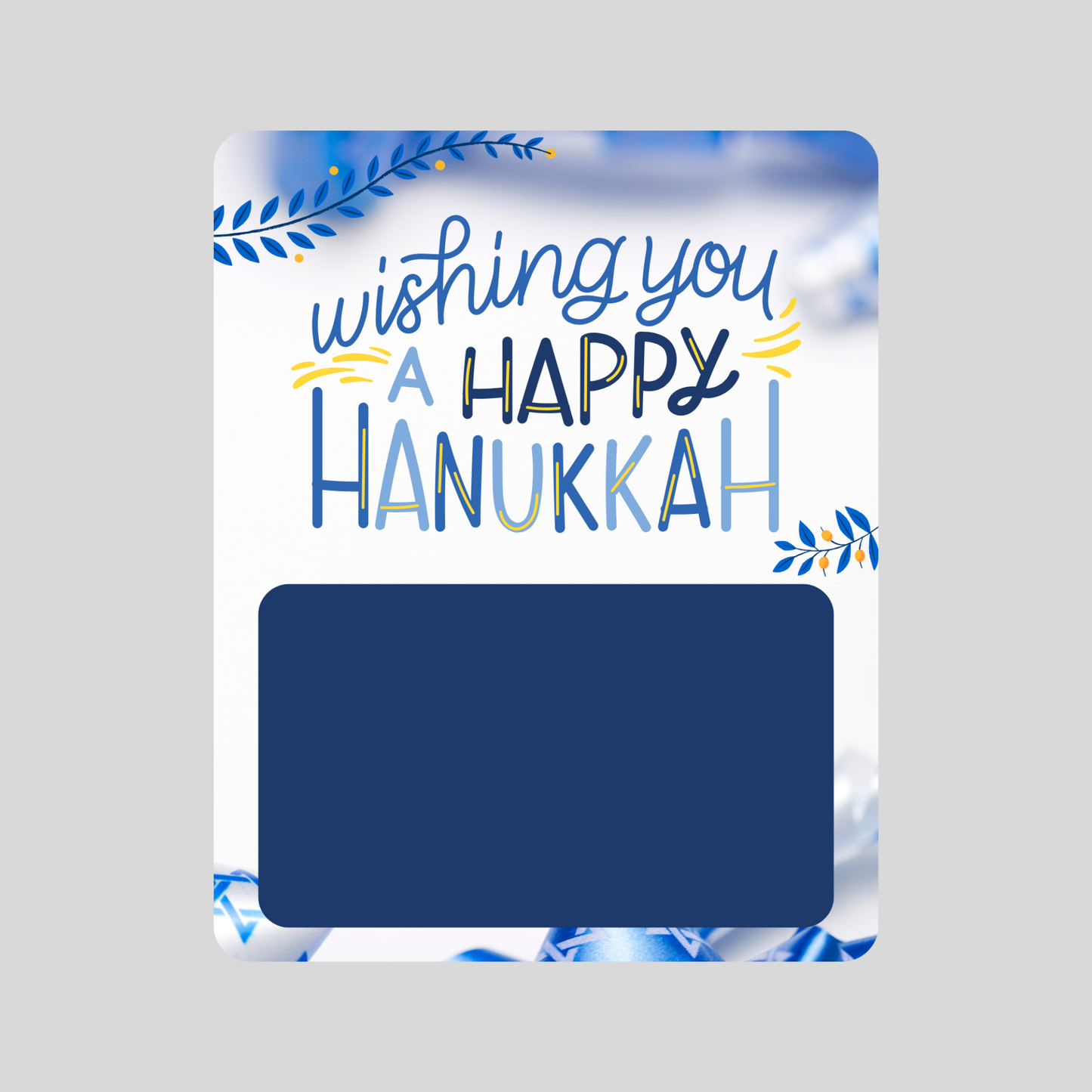 Happy Hanukkah Gift Card holder greeting card