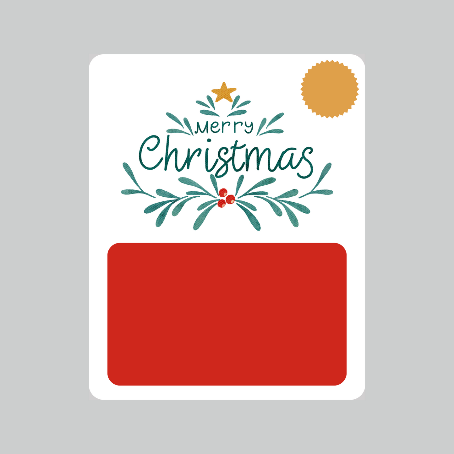 Merry Christmas Tree Gift Card holder greeting card