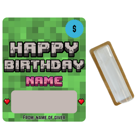 Minecraft Inspired - Personalized Money holder card