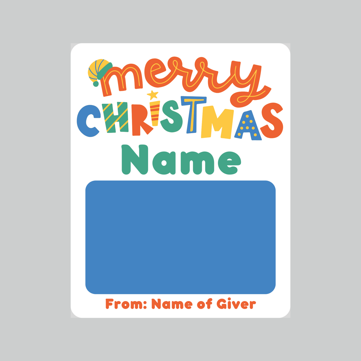 Personalized Festive Christmas Gift Card holder greeting card