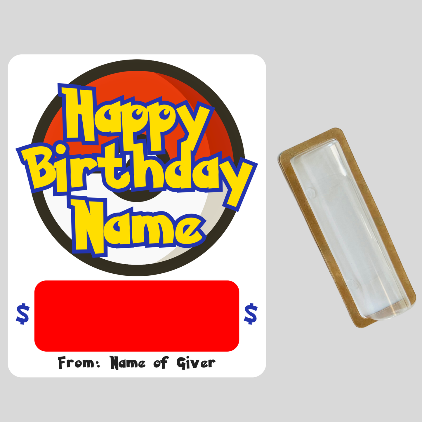 Poke-style Personalized Money holder card