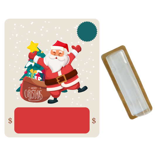 Santa & Gift Bag Christmas Money holder greeting card