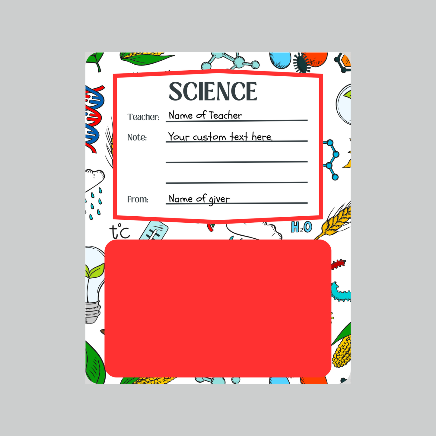 PERSONALIZED - Science Teacher Gift Card Holder