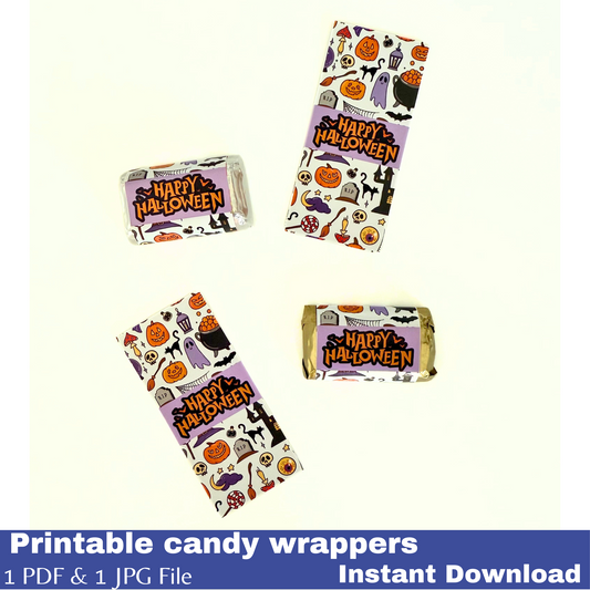 Halloween Hershey Miniature Candy Wrappers