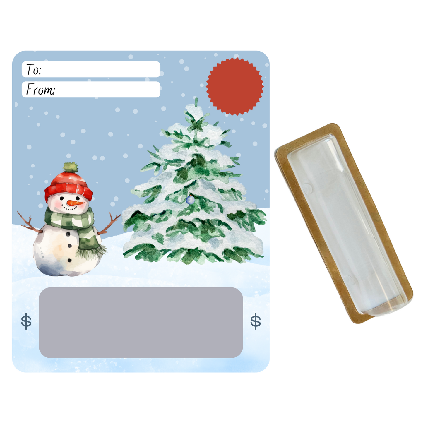 Snowman Money holder greeting card