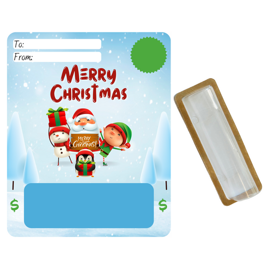 Snowy Christmas Money holder greeting card